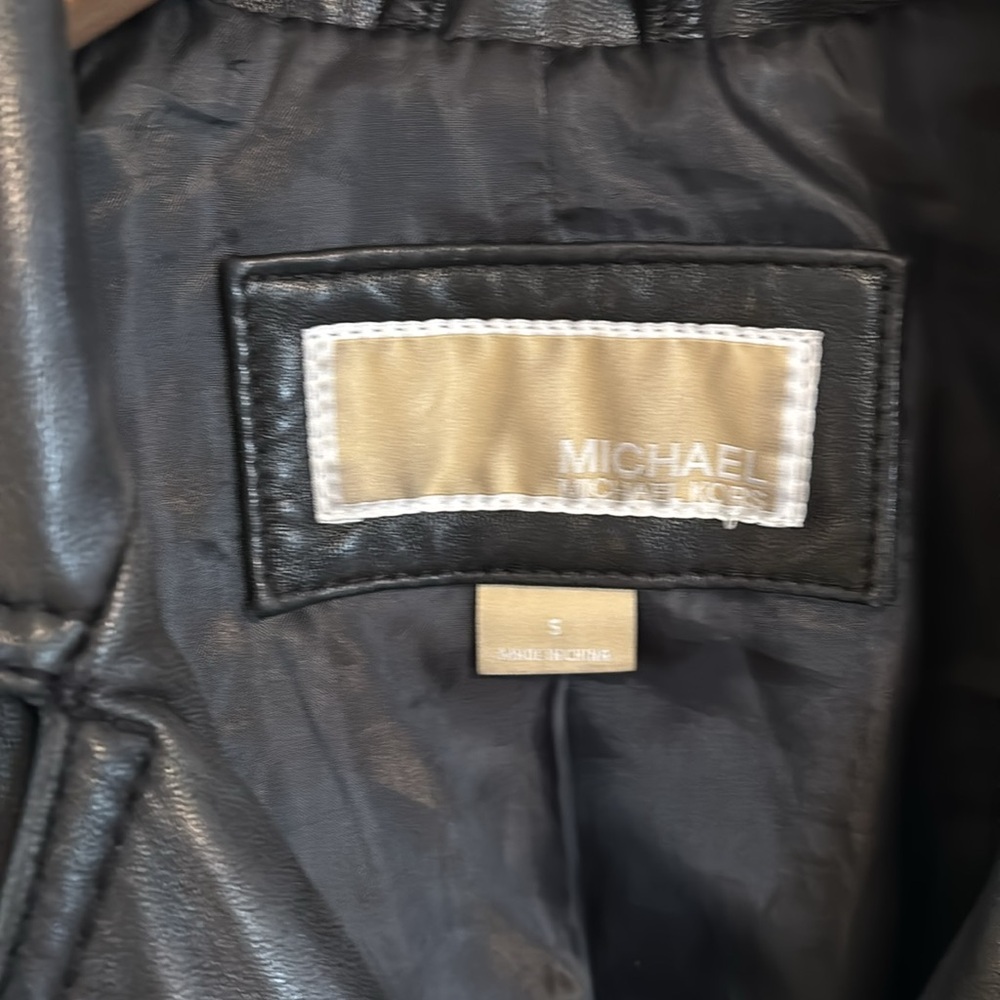 Michae Kors Leather Moto Jacket - Picture 4 of 7